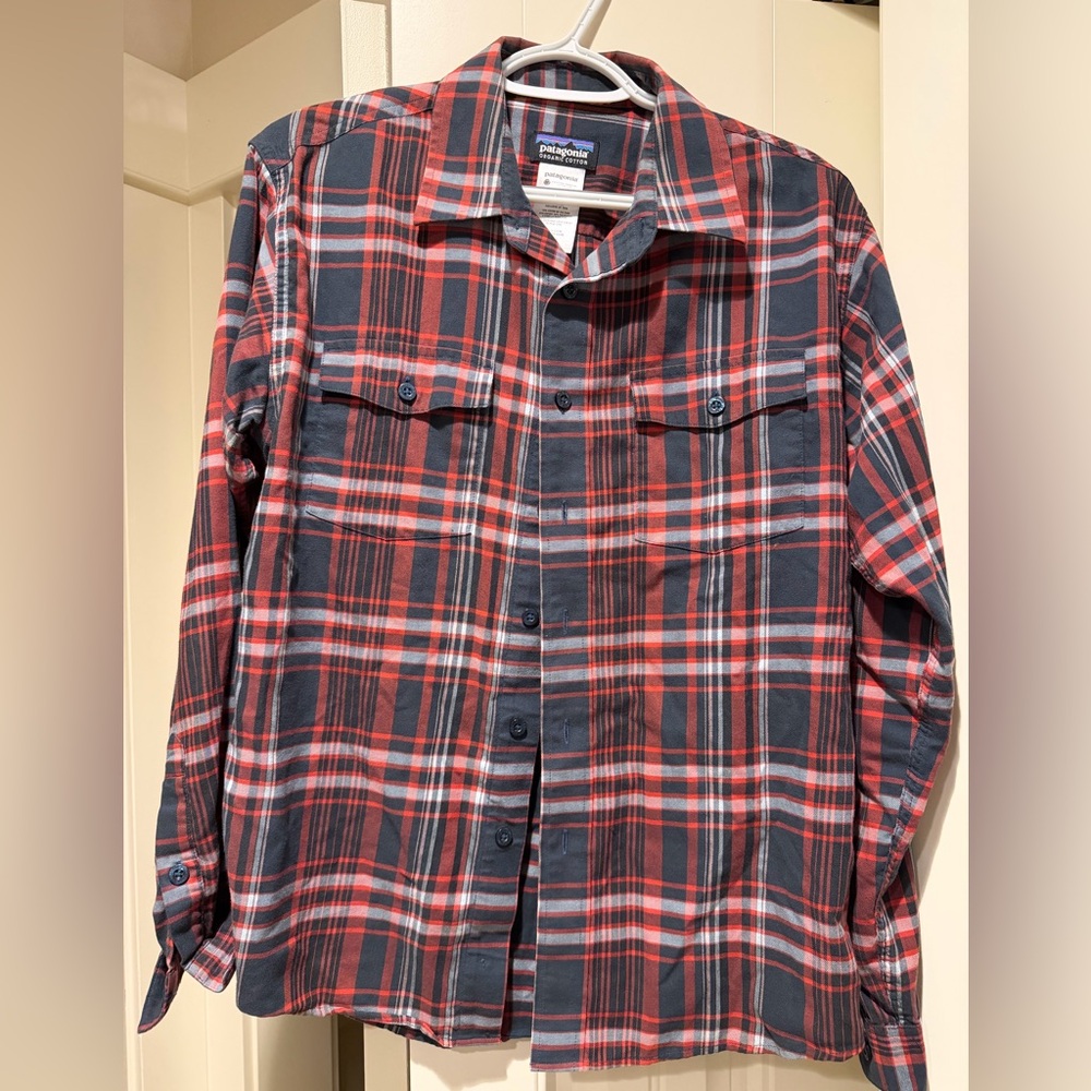 Patagonia Red and Black Plaid Shirt